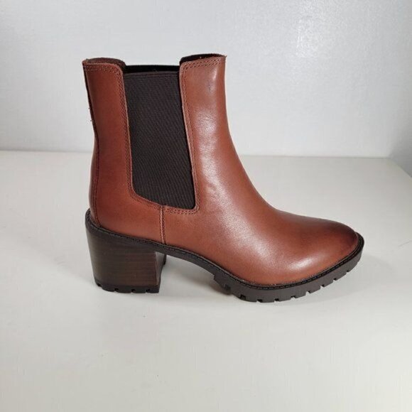 Vince Camuto Women’s Leather Stacked Heel Chelsea Boot - Picture 4 of 14
